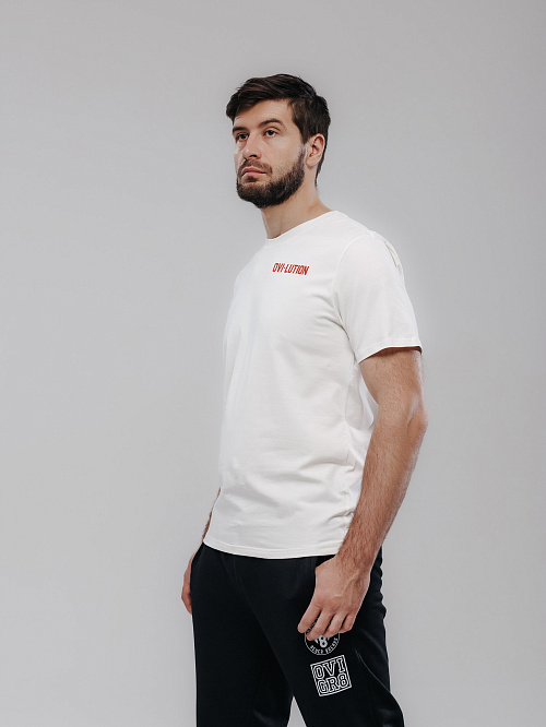 Футболка с коротким рукавом с надписью OVI-LUTION