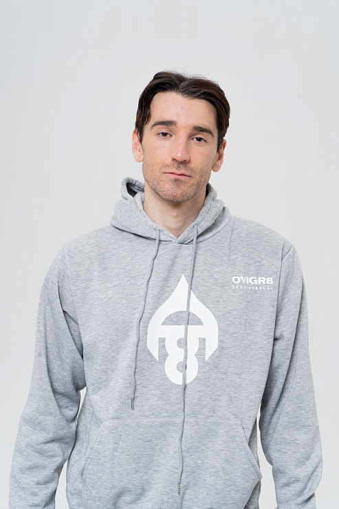 Толстовка с капюшоном серая  