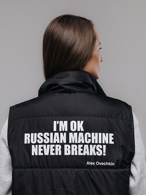 Жилет утепленный черный женский  в интернет-магазине бренда Александра Овечкина WWW.OVIGR8.COM