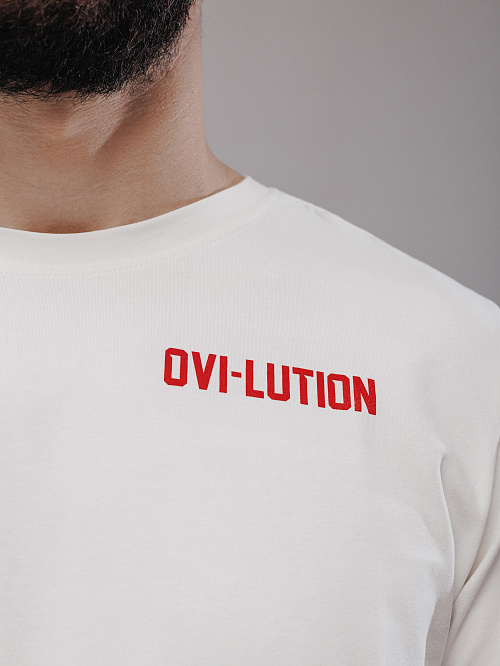 Футболка с коротким рукавом с надписью OVI-LUTION