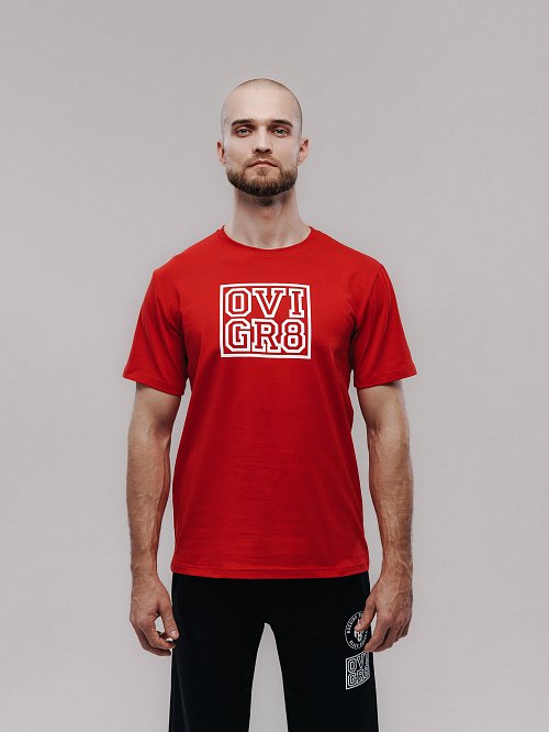 Футболка с коротким рукавом красная