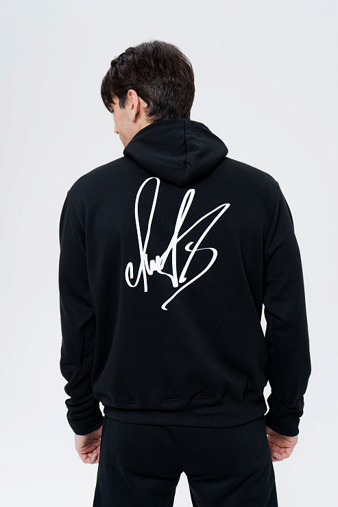 Толстовка с капюшоном черная  