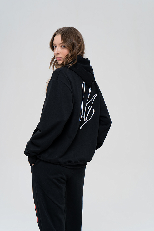 Толстовка с капюшоном черная 