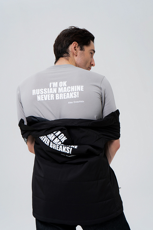 Футболка с коротким рукавом серая  