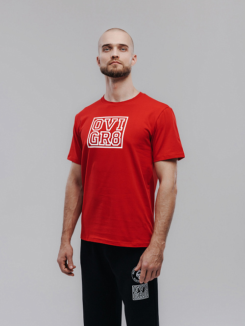 Футболка с коротким рукавом красная