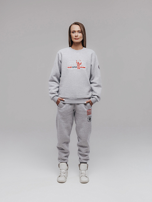 Спортивный костюм серый женский