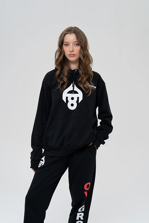 Толстовка с капюшоном черная 