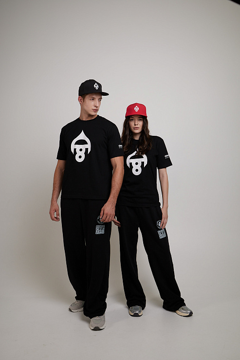 Футболка с коротким рукавом черная женская  